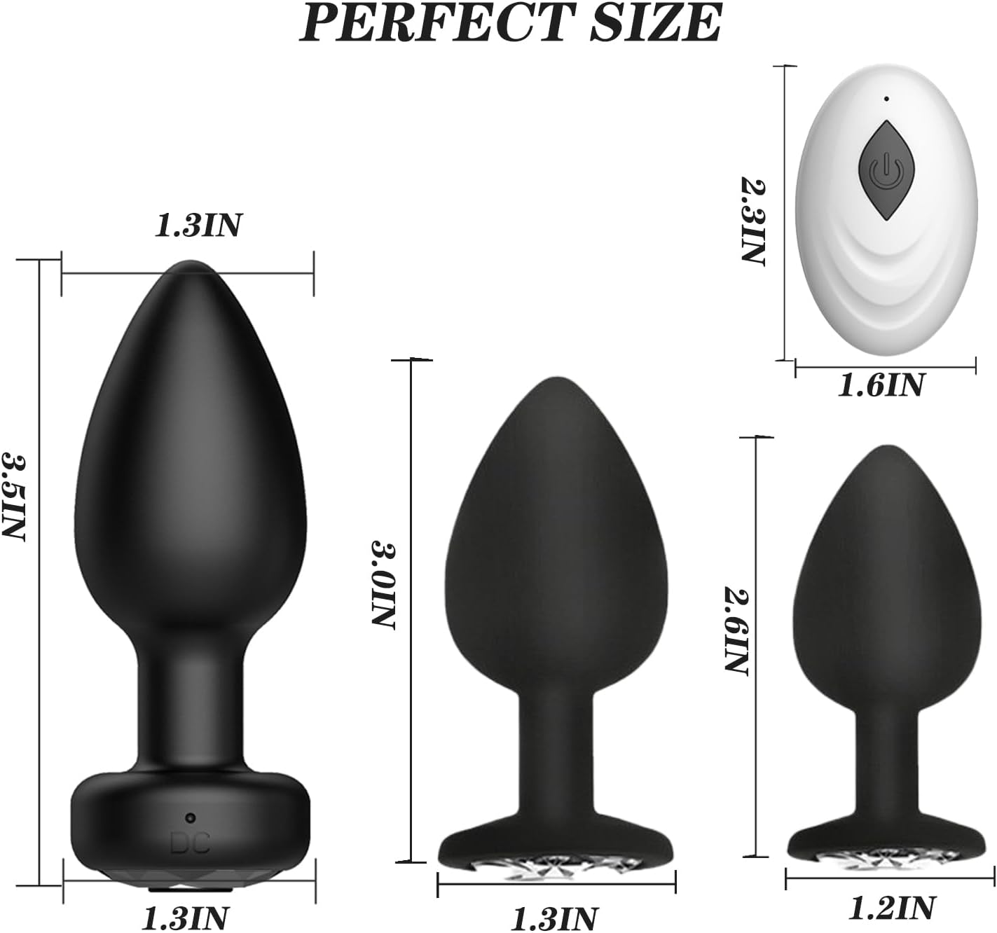 PulseReach Anal Plug Prostate Massager Training Set