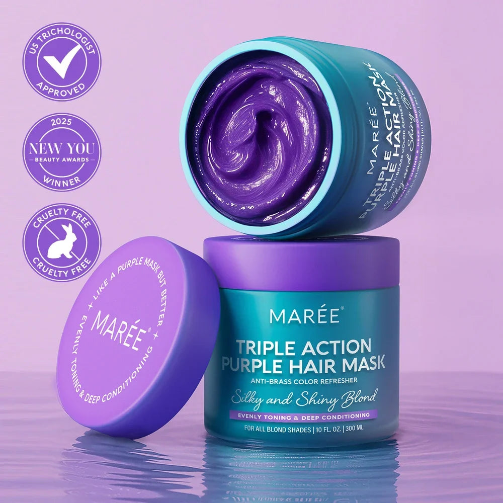 Mascarilla Morada para Cabello Rubio