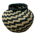 Deep Blue And White Star Step Spiral Rainforest Basket