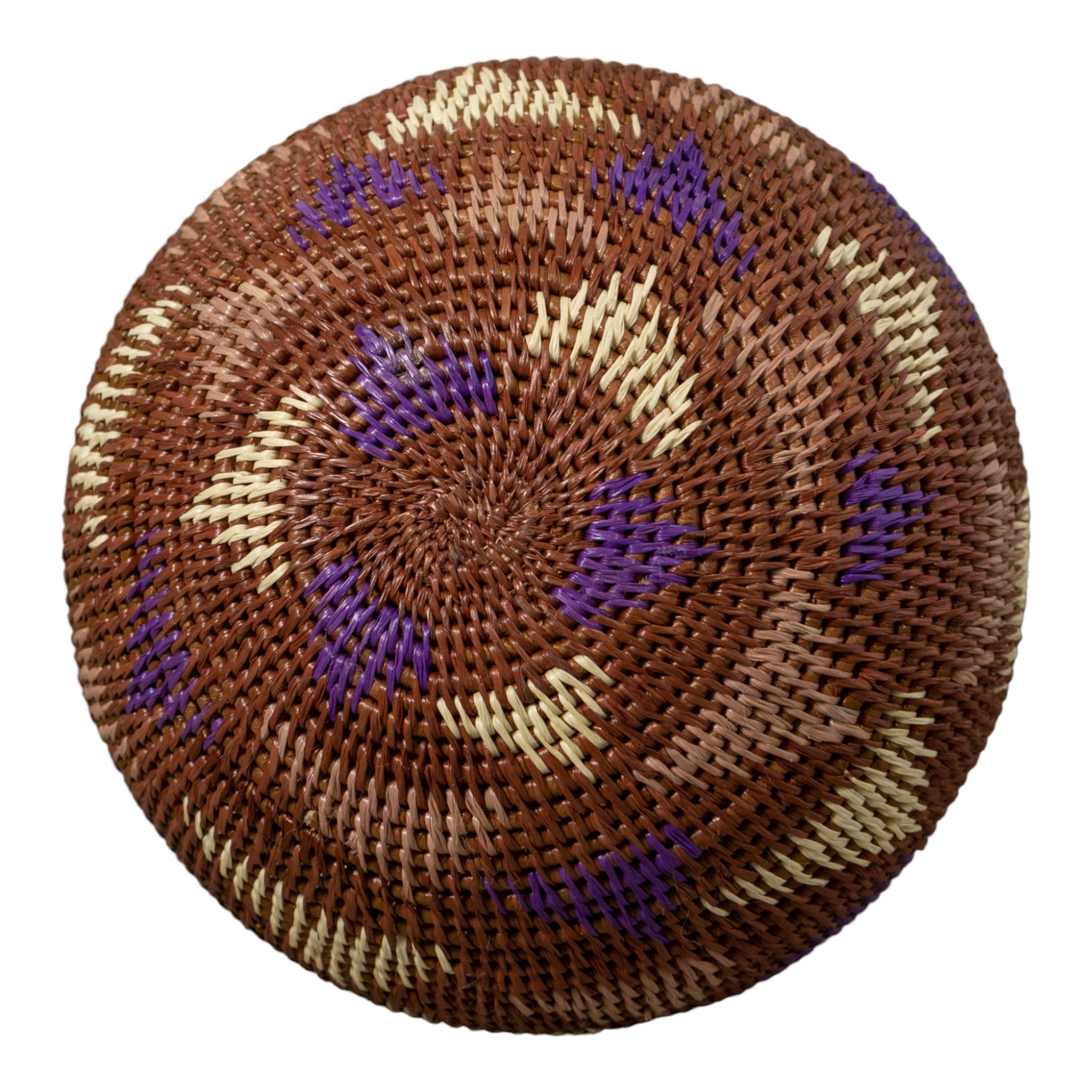 Purple Brown And White Diamond Design Jungle Rainforest Basket