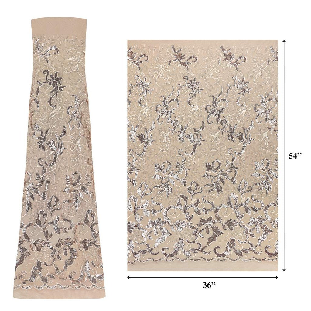 Renaissance Stretch Mesh Sequin Fabric | Blue Moon Fabrics