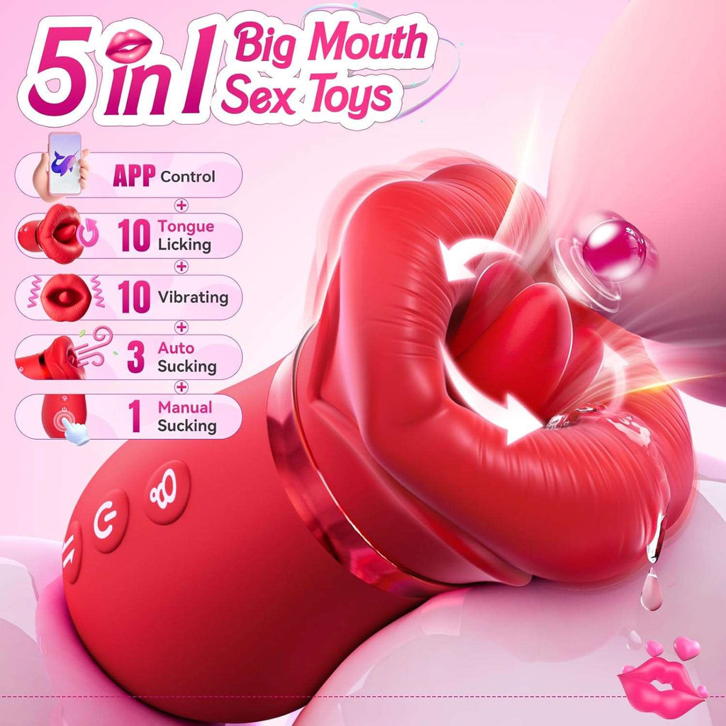 RoseLick App Control Rotating Tongue Clit Stimulator