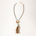 Whip & Whisper Necklace in Saddle Tan