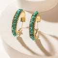 Myra Howlite Halo Earrings in Mineral Teal