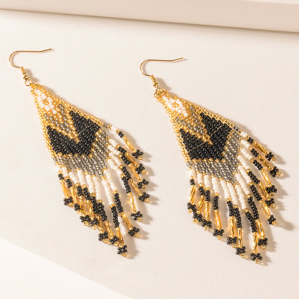 Myra Rodeo Rhythm Earrings in Ivory Amber