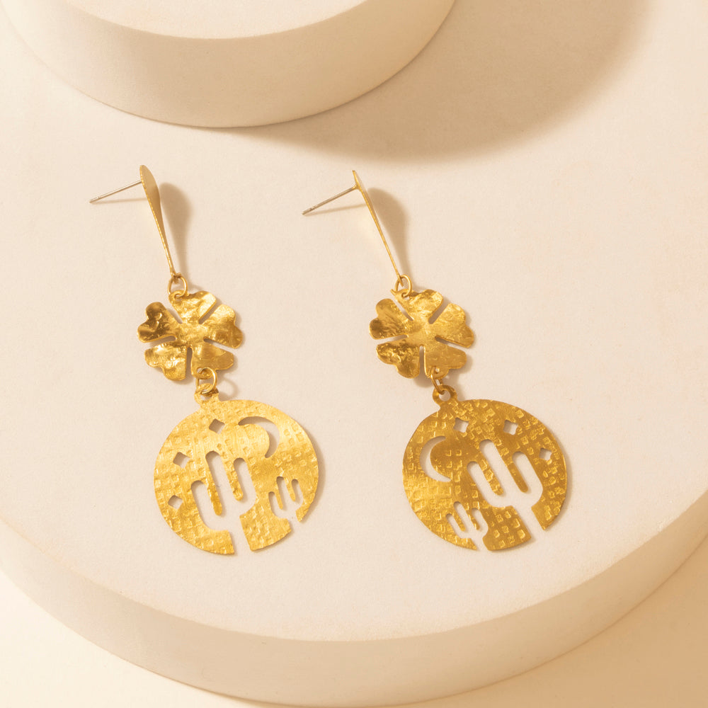 Myra Mojave Moon Earrings in Starshine Gold