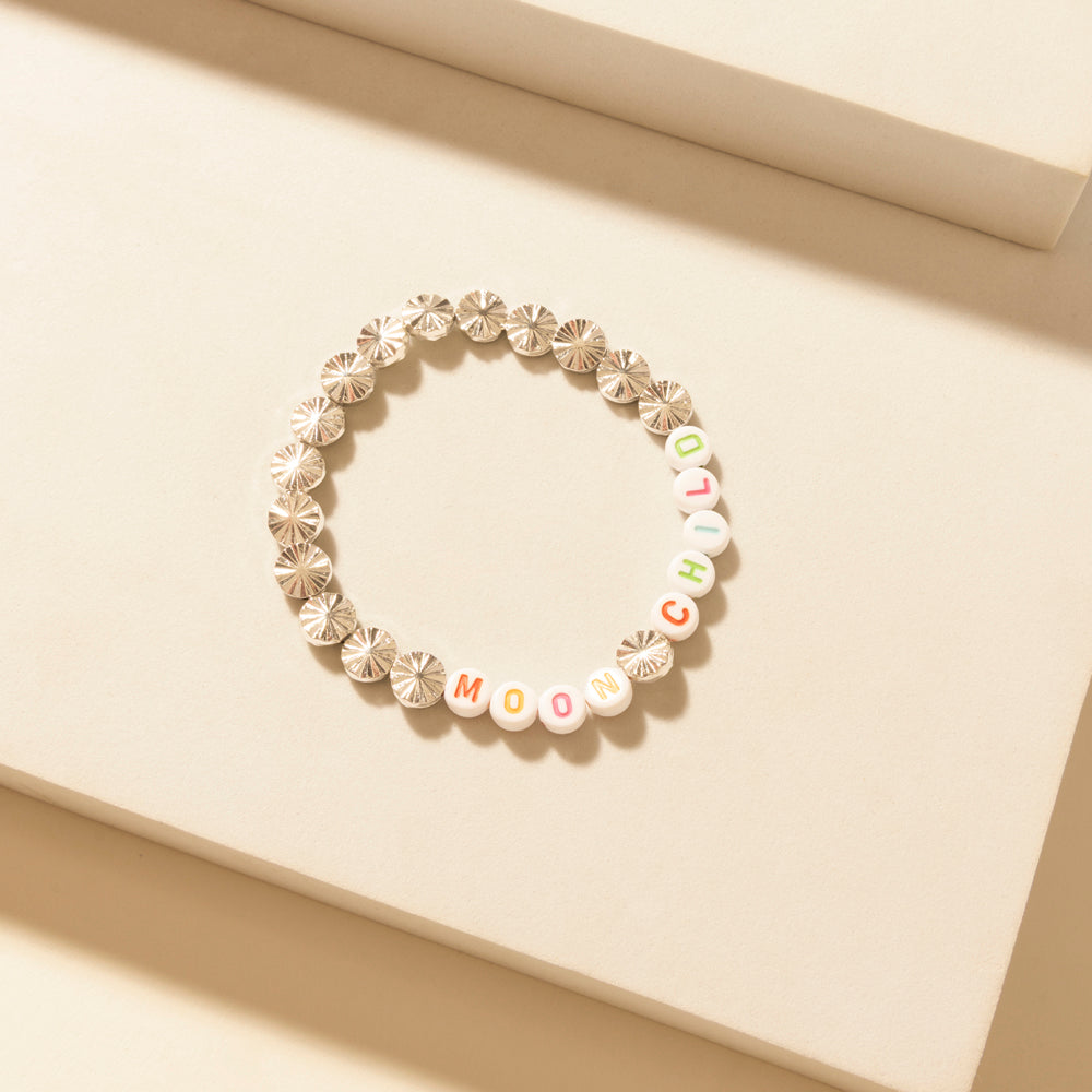 Myra Iron Moon Stack Bracelet in Blue Forge
