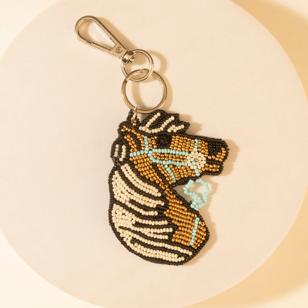 Myra Chief Mustang Keychain in Sable Tan