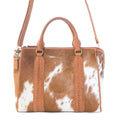 Myra Sierra Fawn Hairon Leather Concealed Carry Bag in Ivory Tan