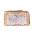 Myra Ashen Blush Leather Wallet in Mauve Snake Print