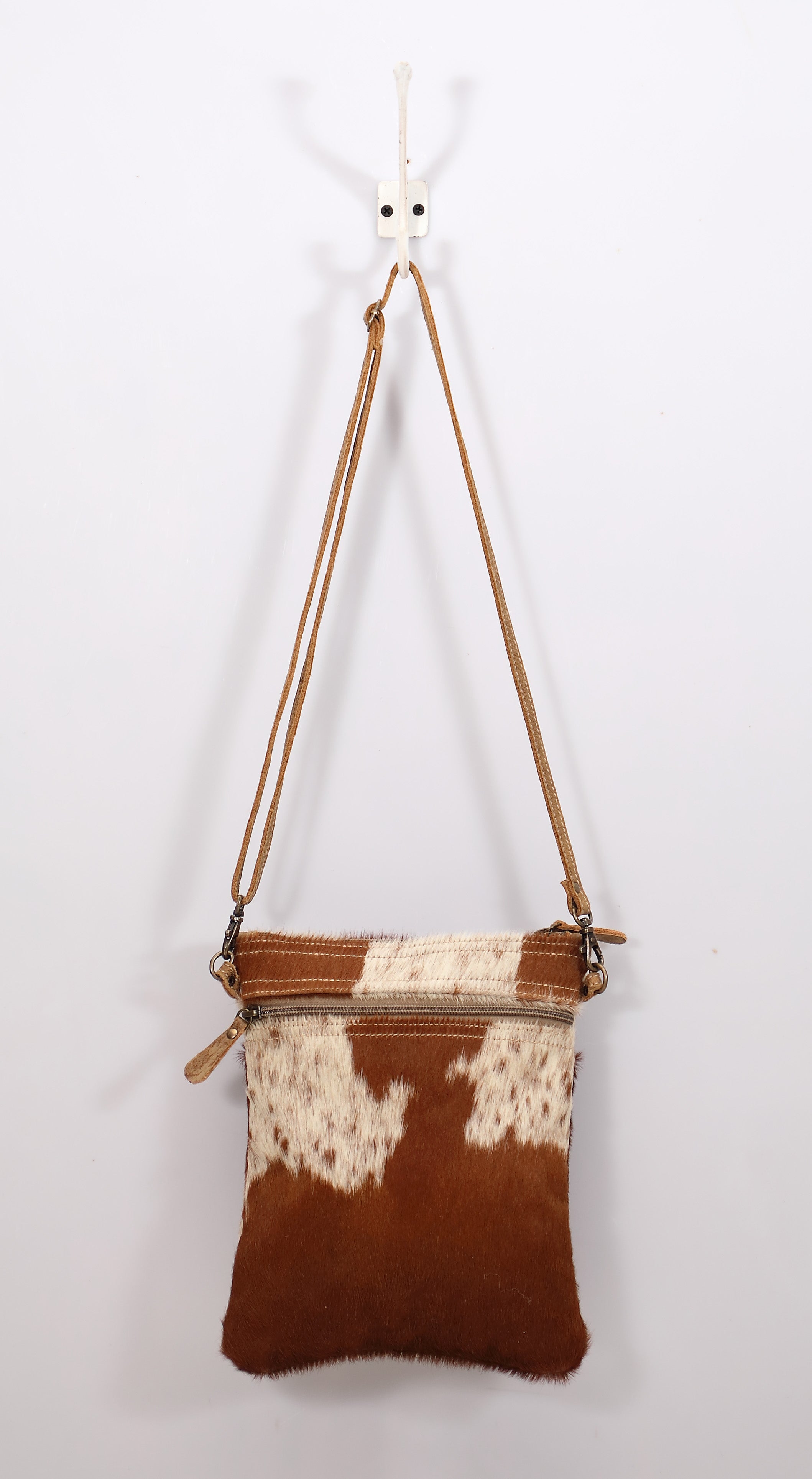 White & Cocoa Small And Cross Body Bag
