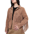 Fringe Embroidered  LEATHER Jacket