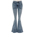 Raven Front Pocket Flared Jeans