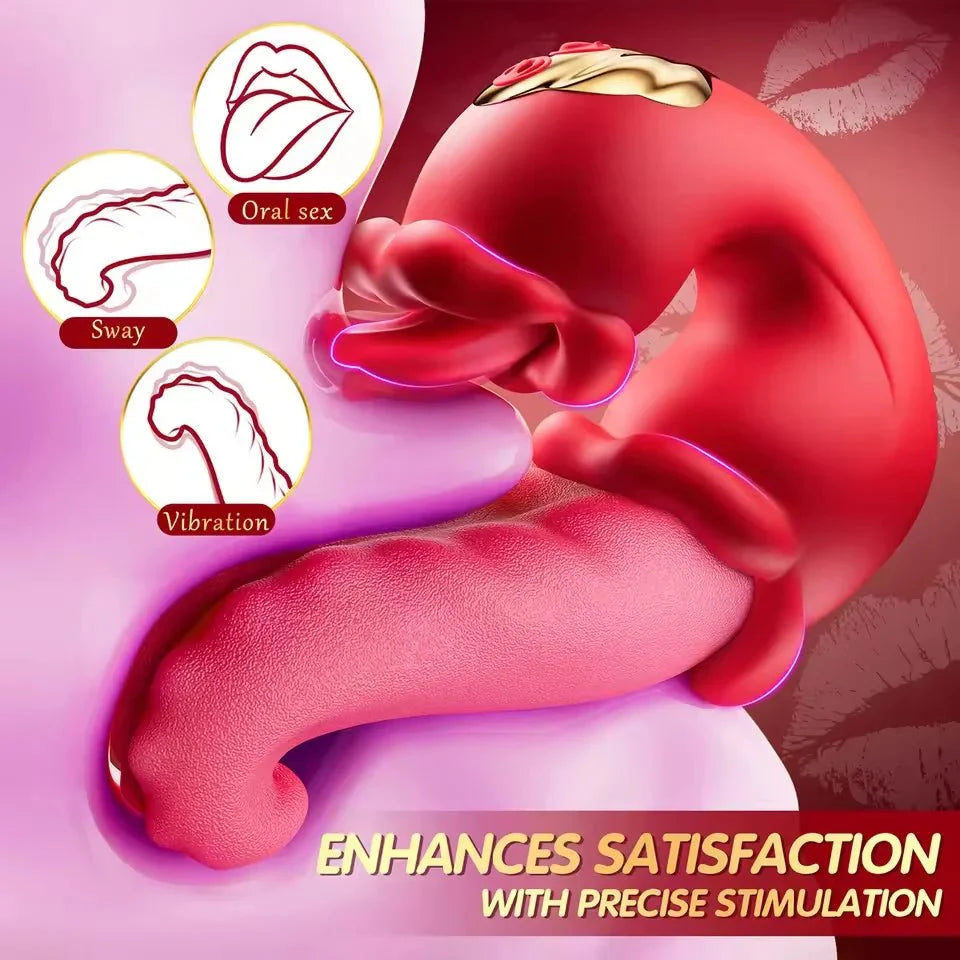 LuxeGlide Thrusting Tongue G-Spot Vibrator