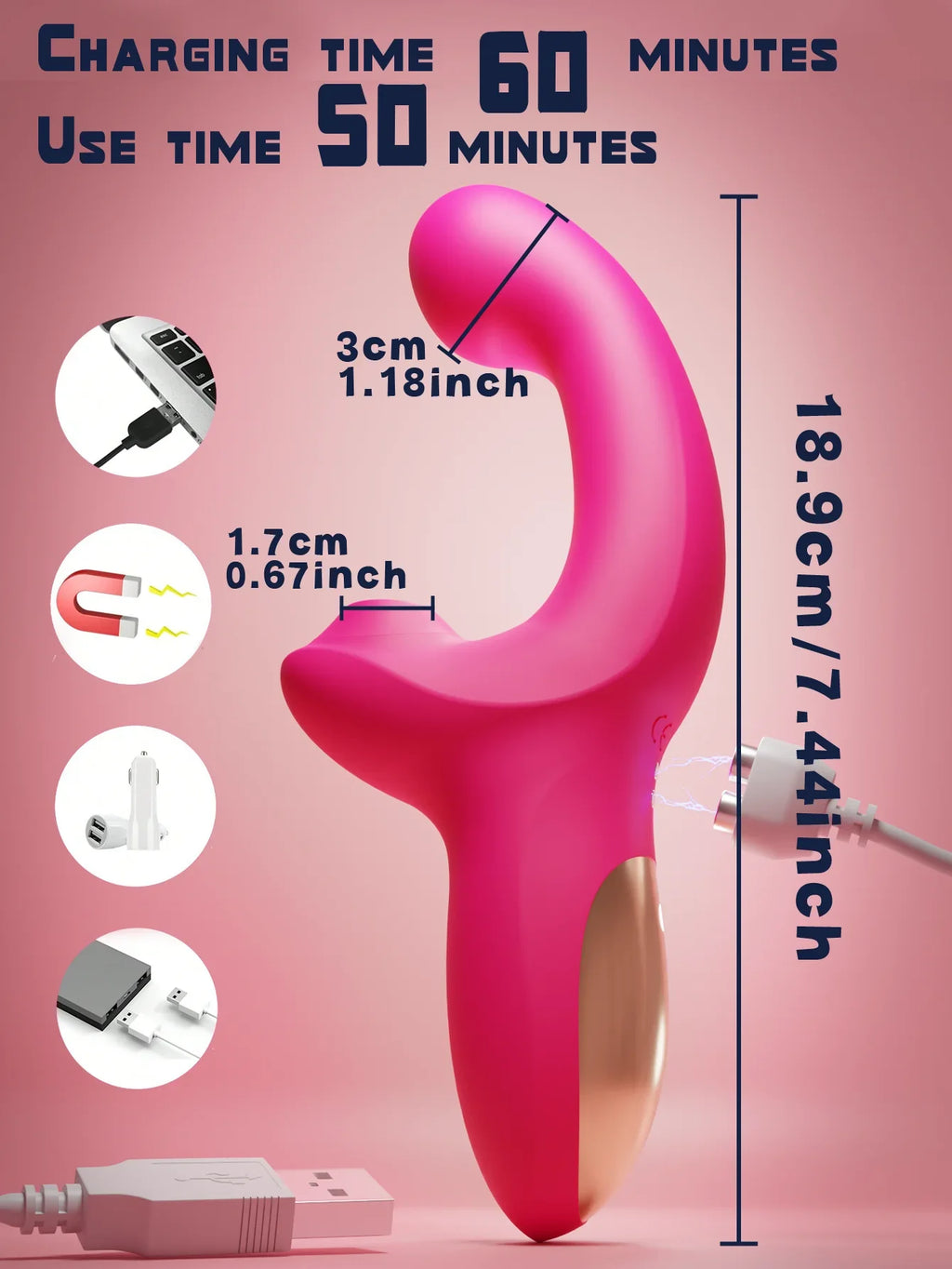 SuctionCurve Rabbit Suction Vibrator for Women