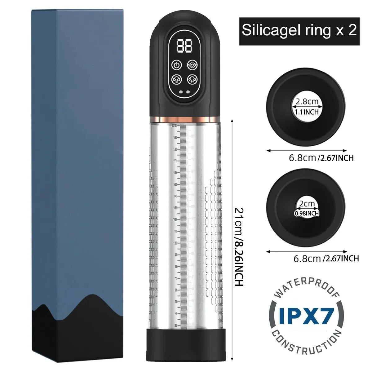 HydroForce IPX7 Waterproof Electric Penis Pump