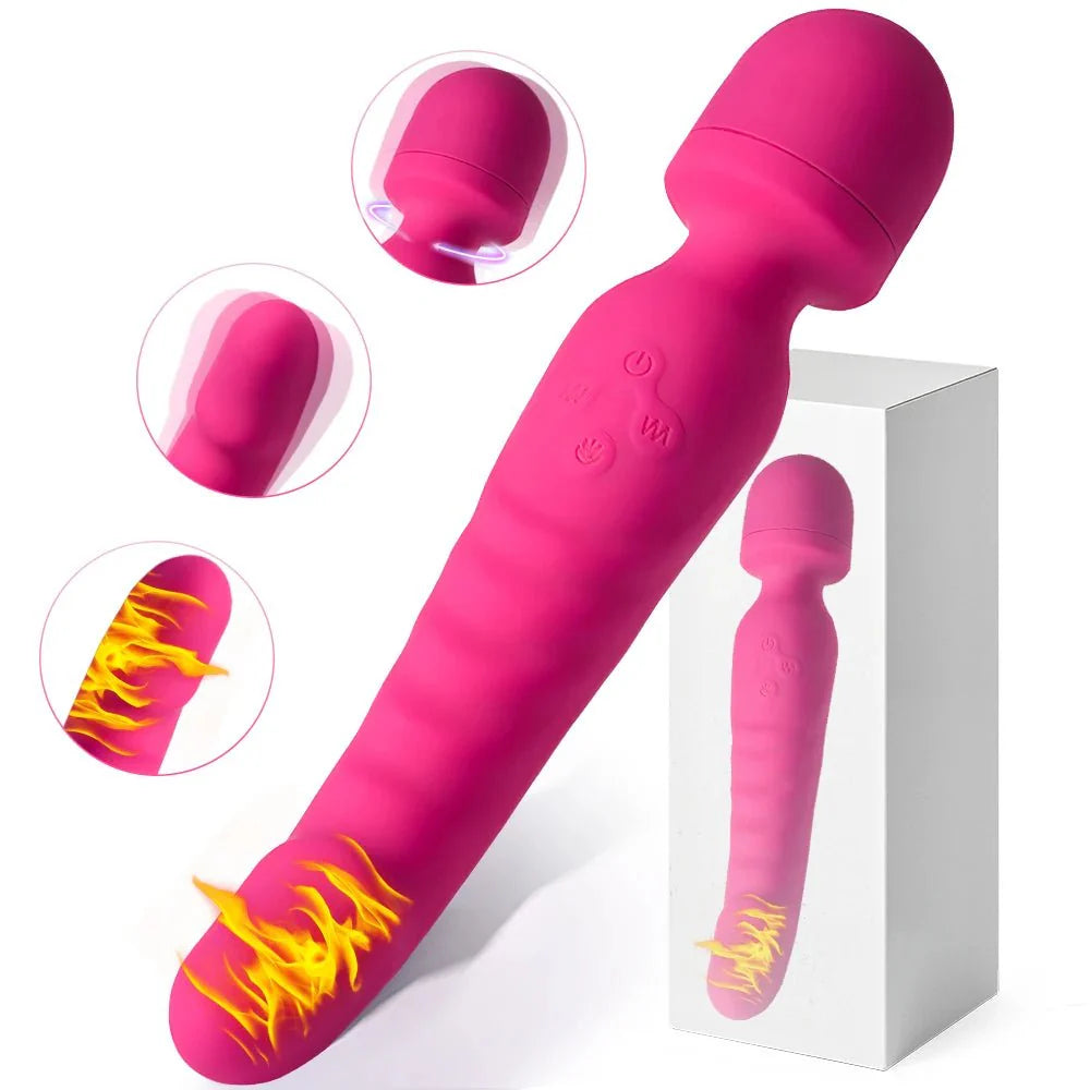 HeatFlex Heated Dual Head Wand Vibrator