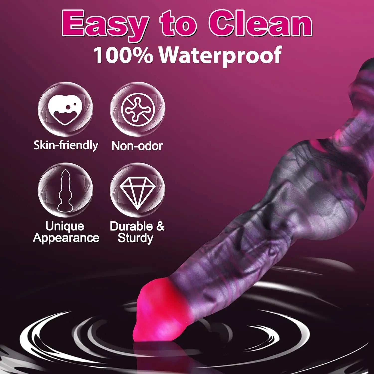 KnotFetish Dog Knot Silicone Dildo Plug