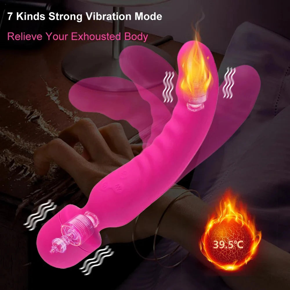 VeloraIgnite Heated Dual Head Wand Vibrator