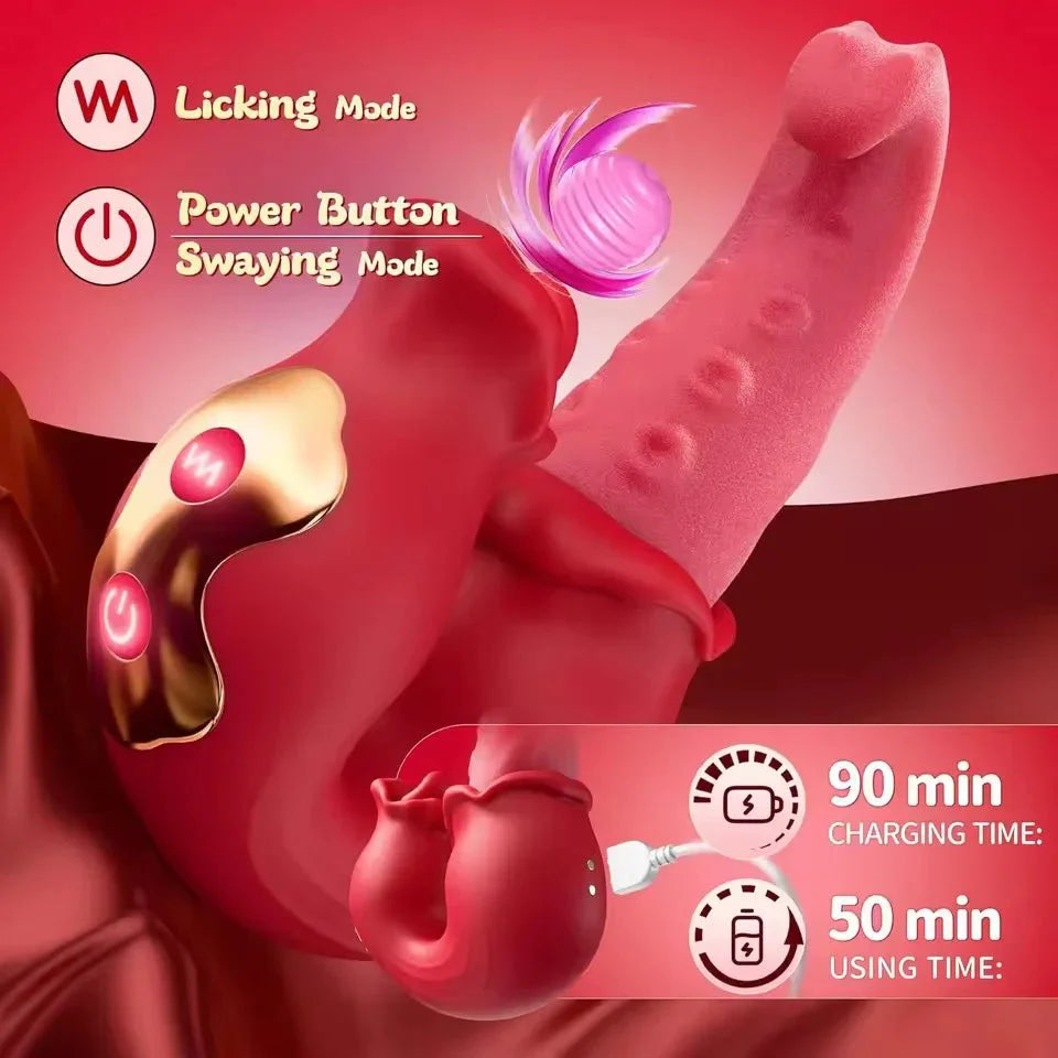 LuxeGlide Thrusting Tongue G-Spot Vibrator