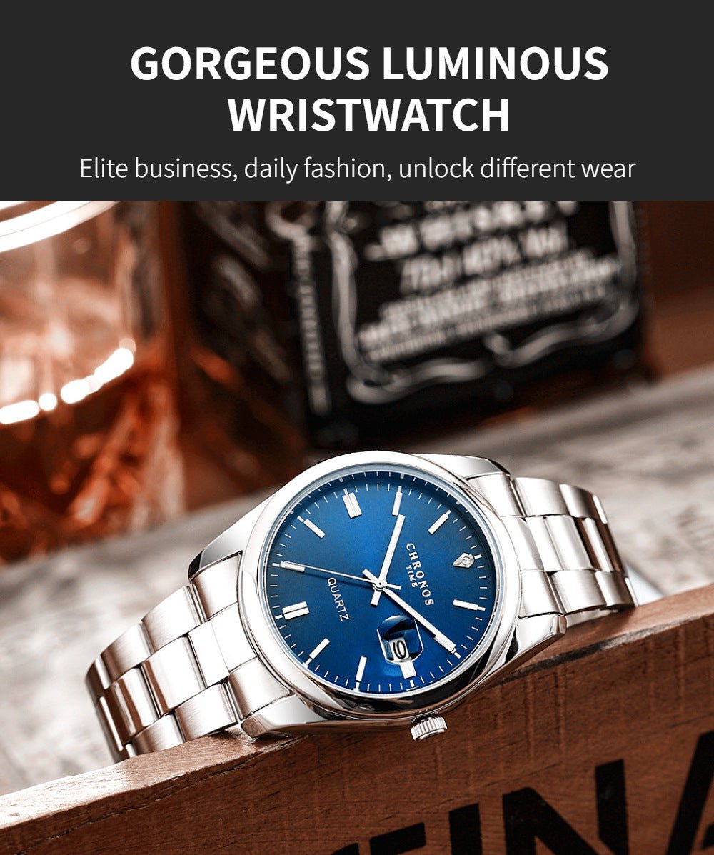 Men's Luxury Quartz Stainless Steel Watch