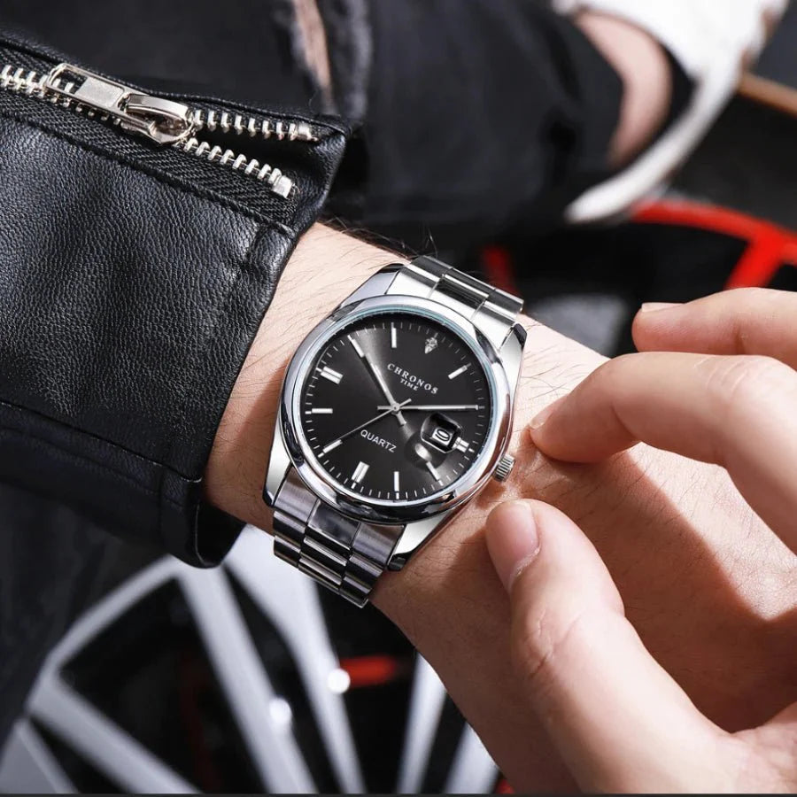 Men's Luxury Quartz Stainless Steel Watch
