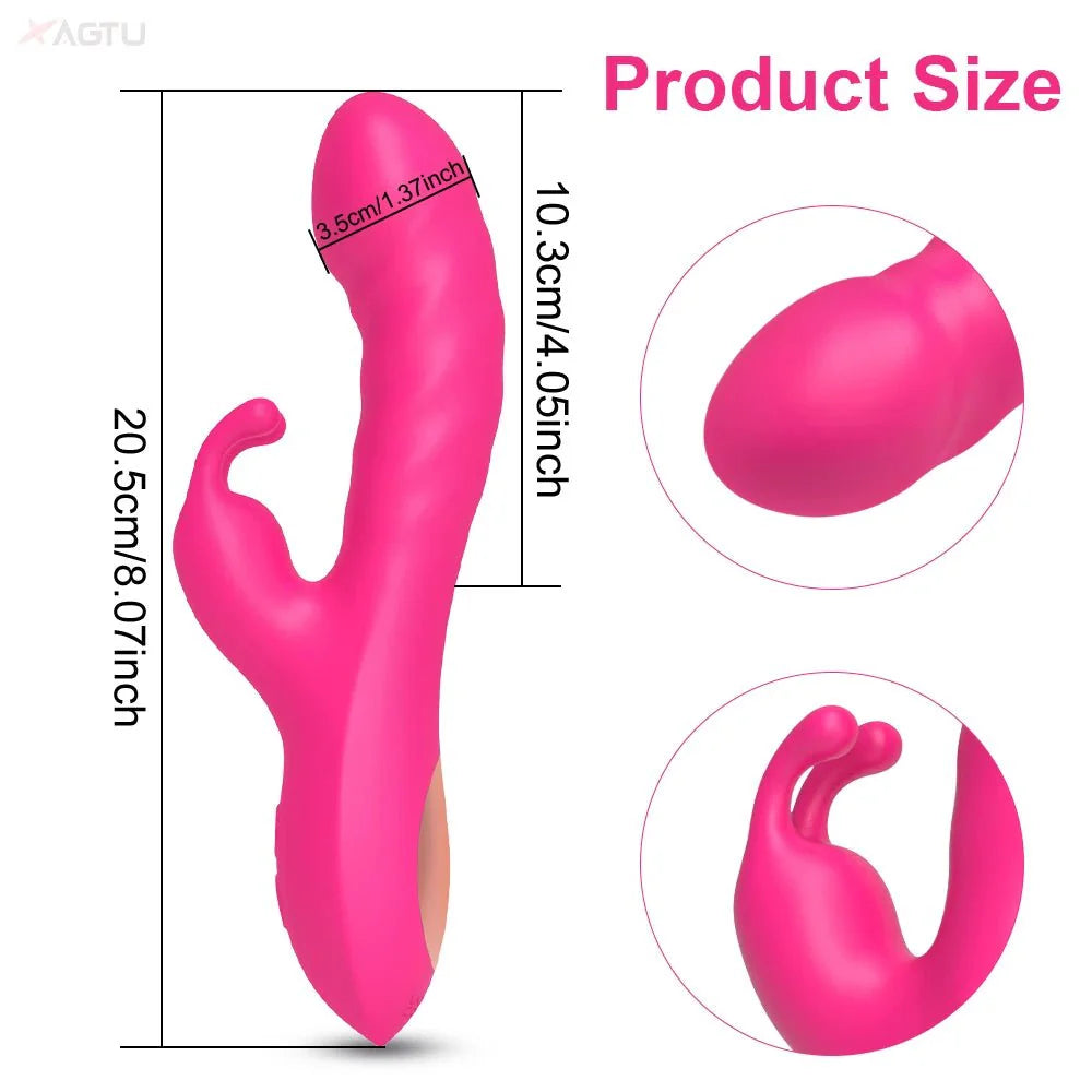 RoseThrust Royale Rabbit Thrusting Vibrator 10 Modes
