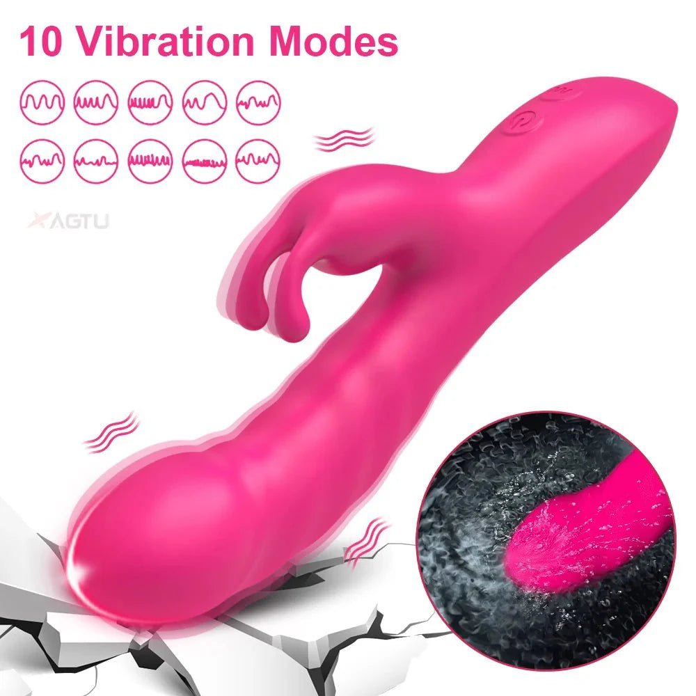 RoseThrust Royale Rabbit Thrusting Vibrator 10 Modes