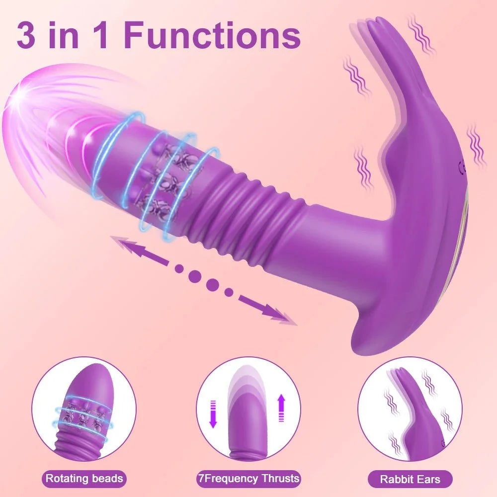 SyncThrust App Control Thrusting Rabbit Vibrator