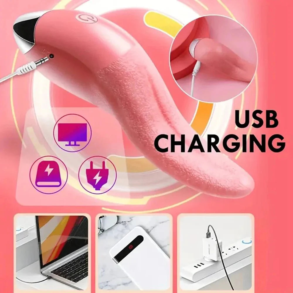 TongueRush Tongue Licking Clitoral Vibrator