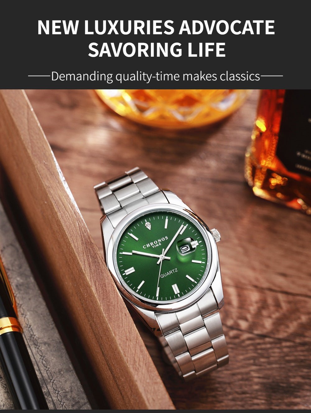 Men's Luxury Quartz Stainless Steel Watch