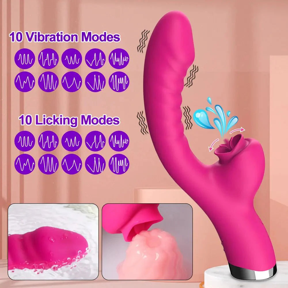 VelvetLick 20X Speed Tongue Licking Vibrator