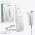 Paquete de control inalámbrico blanco compatible con Nintendo Wii y Wii U
