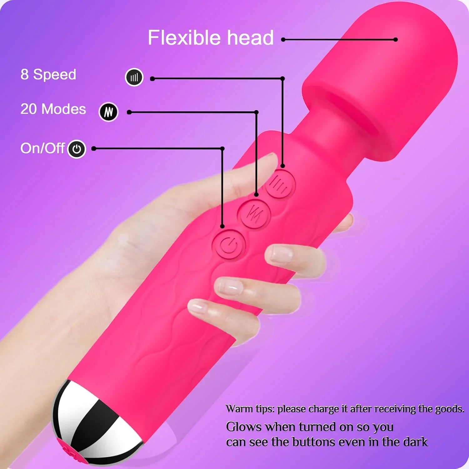 FlexWave 20 Mode G-Spot Wand Vibrator