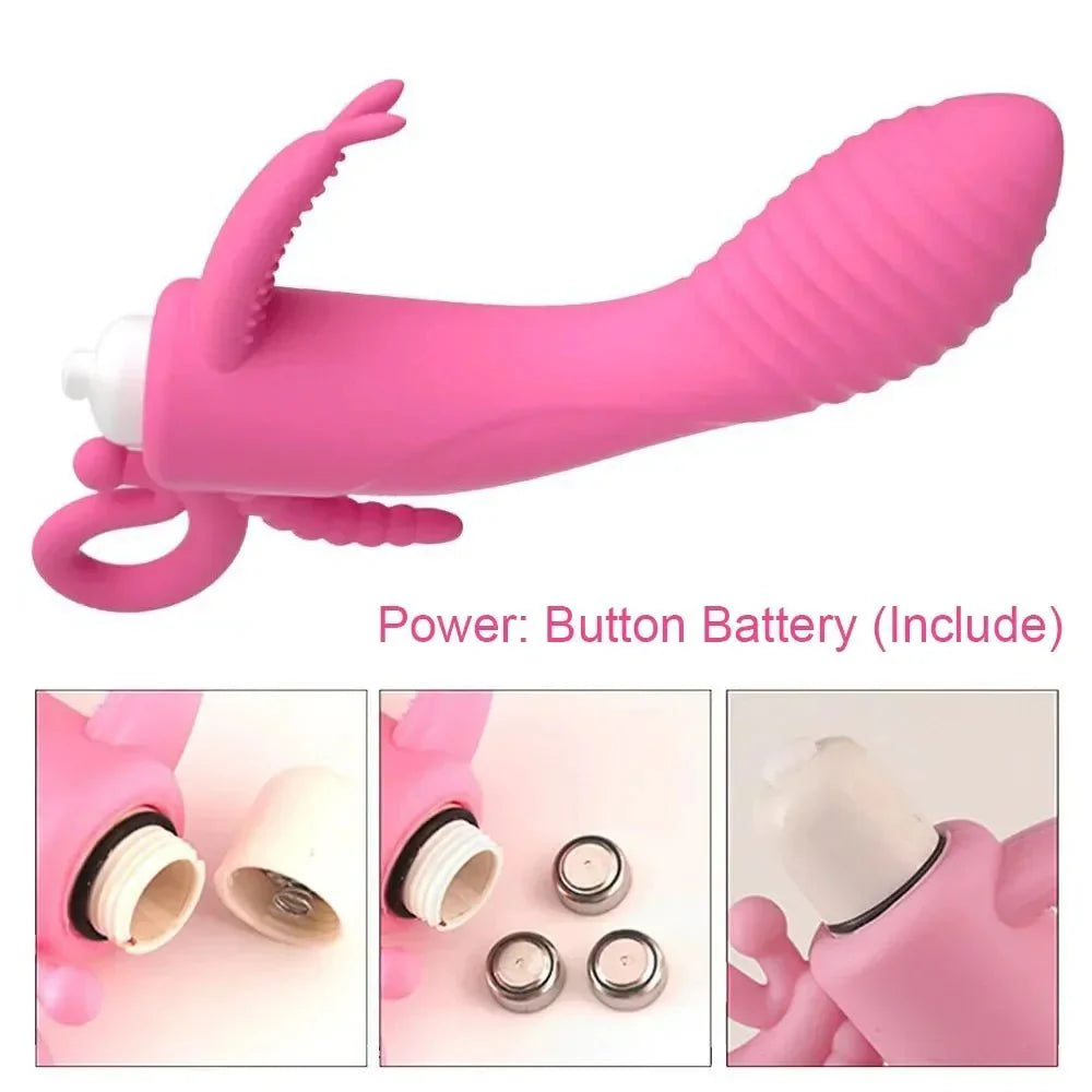 RoseWave Triple Stim Dildo Vibrator