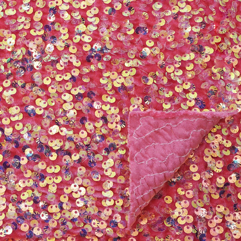 Sanibel Seashell Stretch Velvet Sequin Fabric | Blue Moon Fabrics