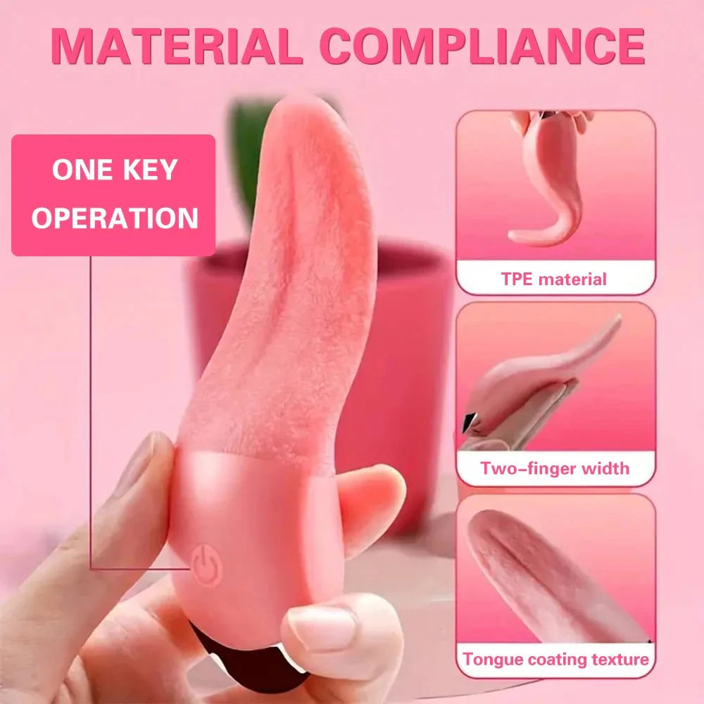 TongueRush Tongue Licking Clitoral Vibrator