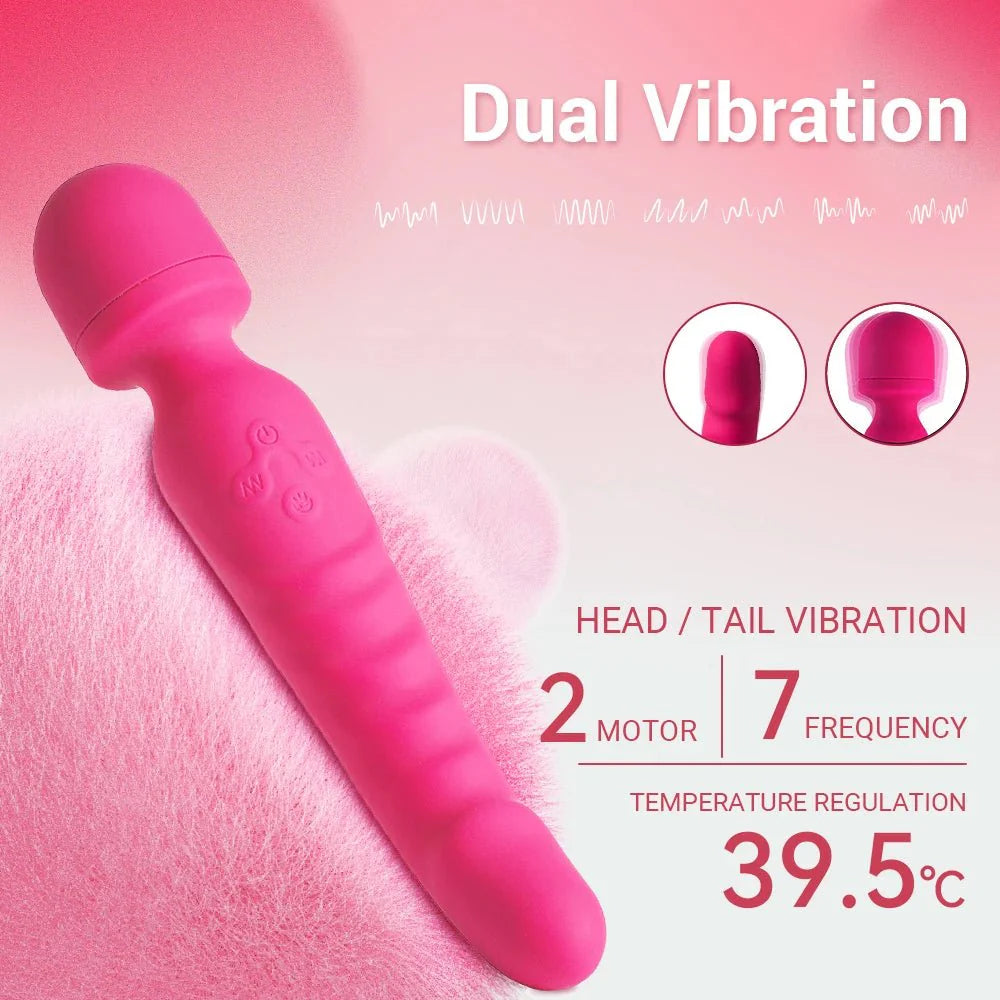 HeatFlex Heated Dual Head Wand Vibrator