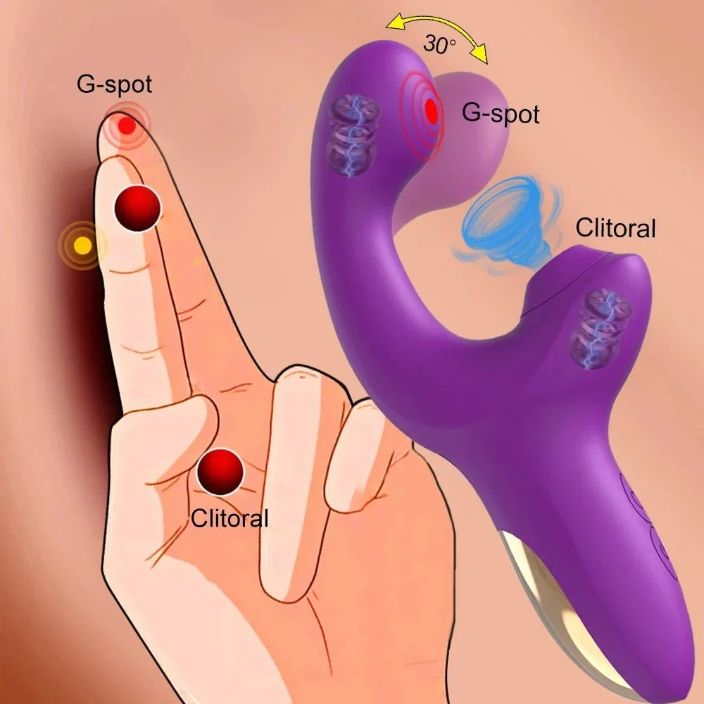 SuctionCurve Rabbit Suction Vibrator for Women