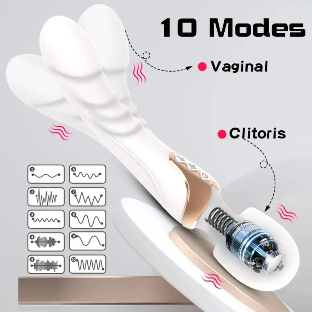 FlexPulse 10 Mode Dual Head Wand Vibrator