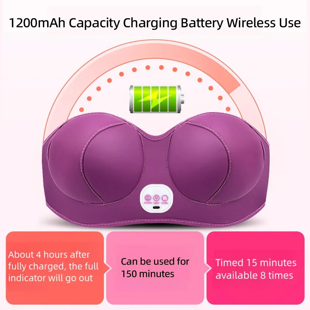 LunaLift Heated Breast Massager Bra