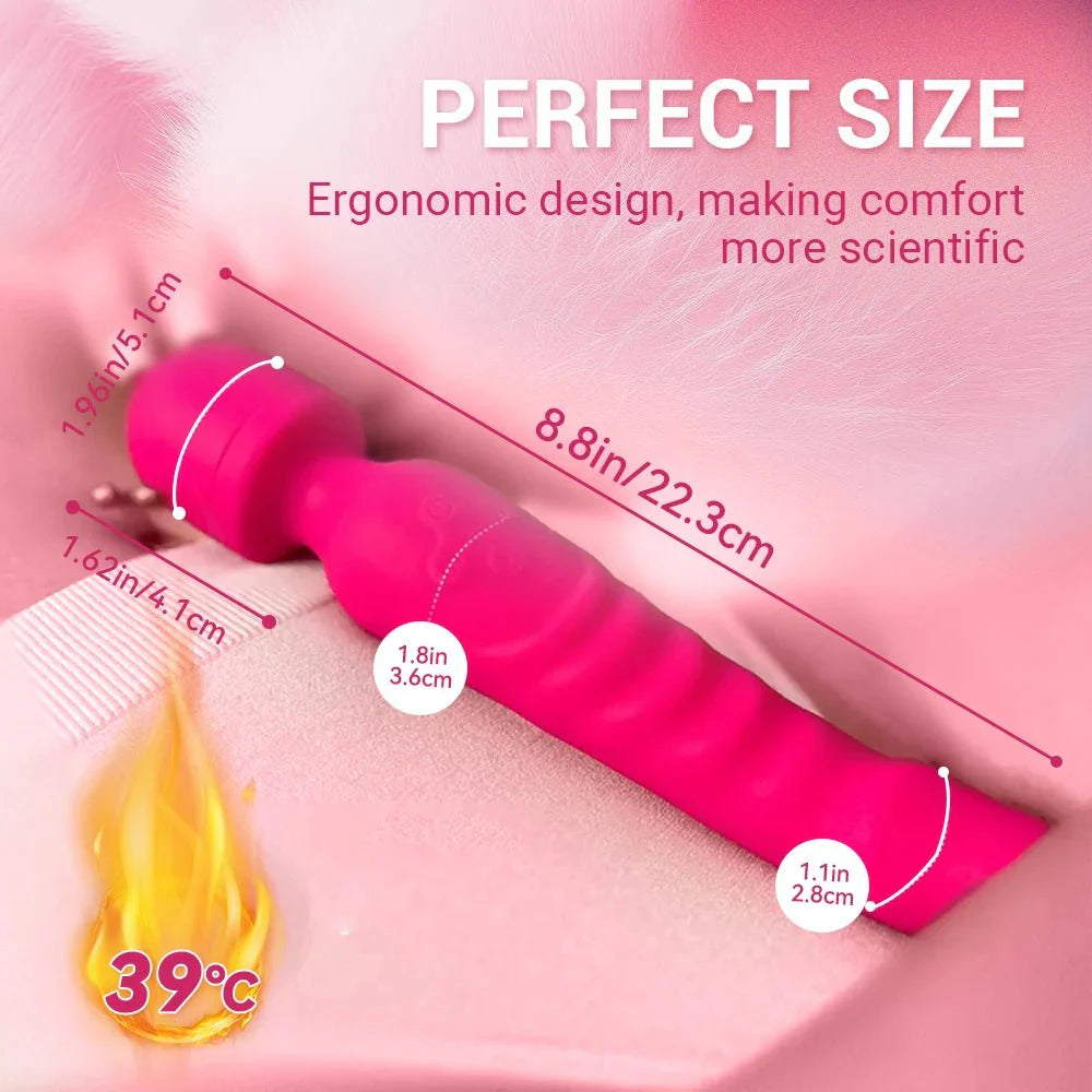 HeatFlex Heated Dual Head Wand Vibrator