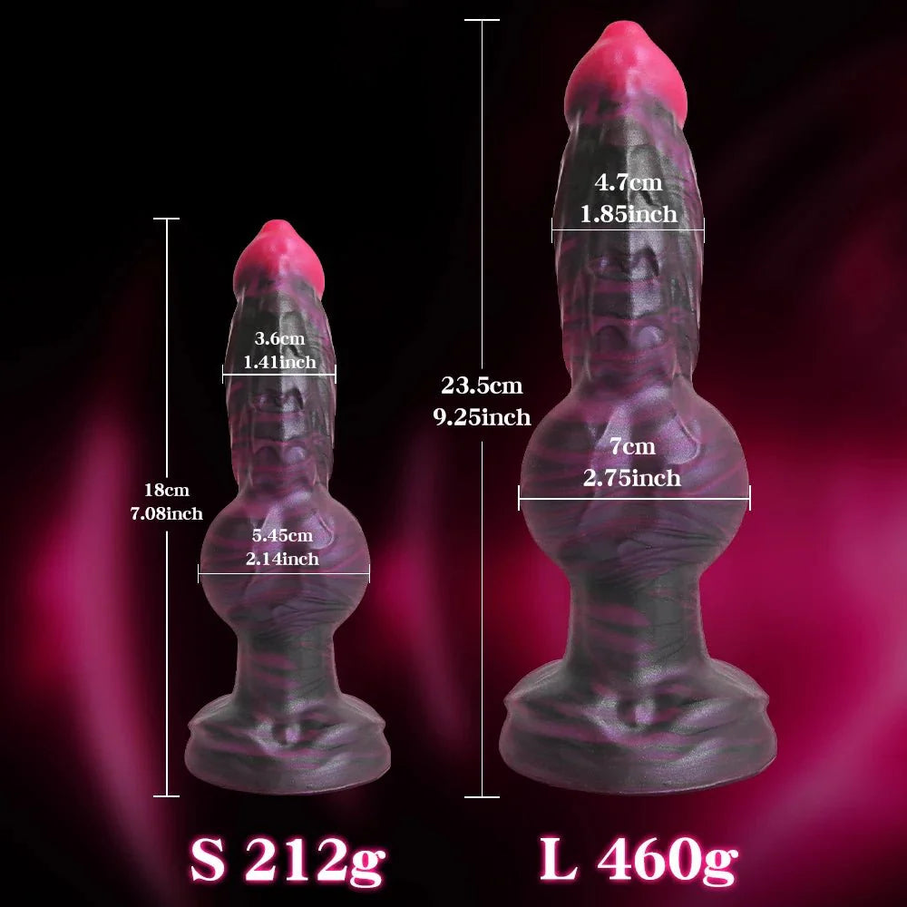 KnotFetish Dog Knot Silicone Dildo Plug