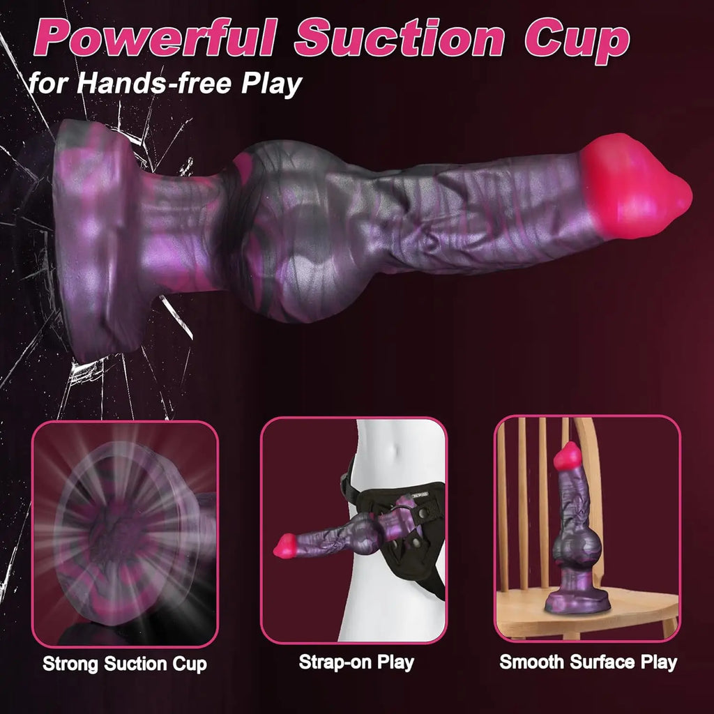 KnotFetish Dog Knot Silicone Dildo Plug