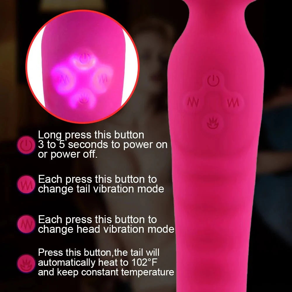 VeloraIgnite Heated Dual Head Wand Vibrator
