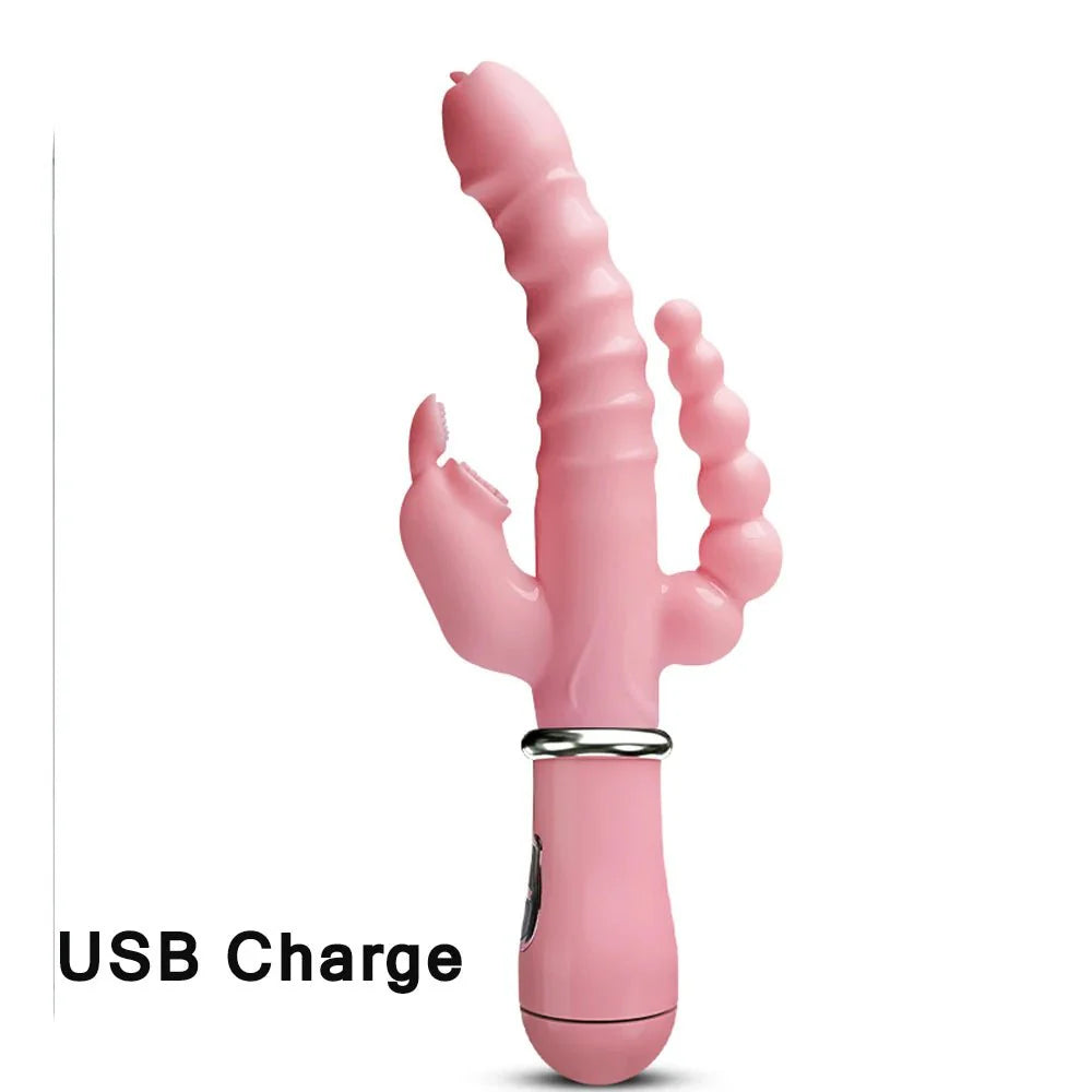 TriFusion 3-in-1 Rabbit Tongue Vibrator