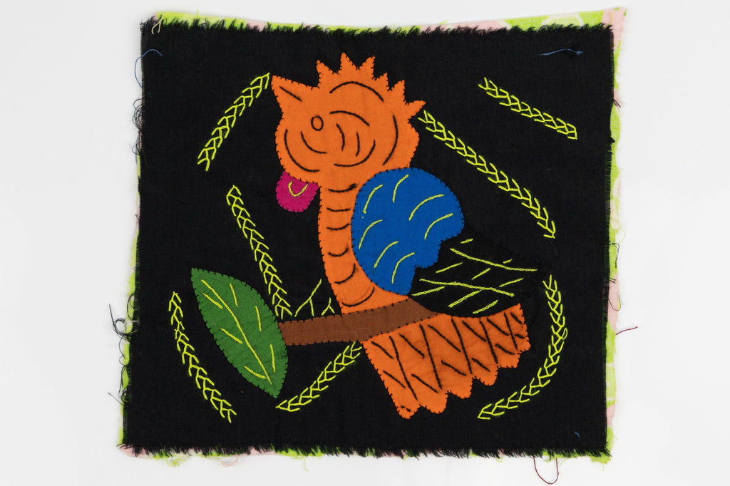 Handmade Orange Tropical Bird Panama Molita