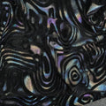 Sonic Swirl Embossed Foiled on Stretch Velvet Fabric | Blue Moon Fabrics