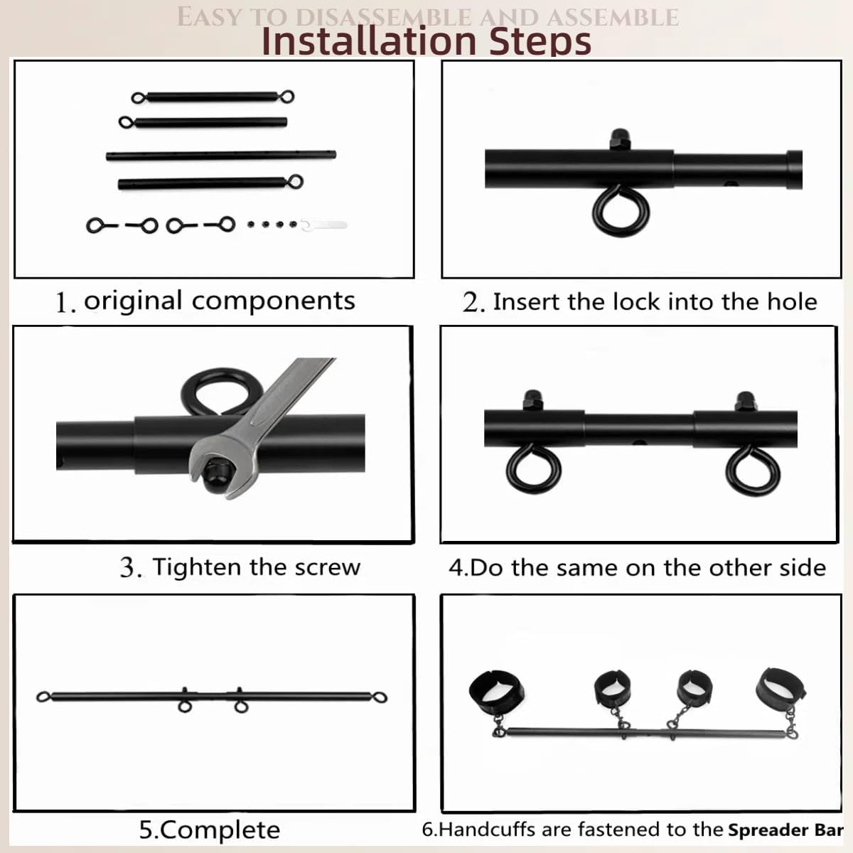 SpreaderControl BDSM Spreader Bar Restraints