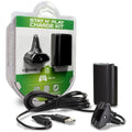 Kit de carga y juego para mando - Xbox 360 (NEGRO)
